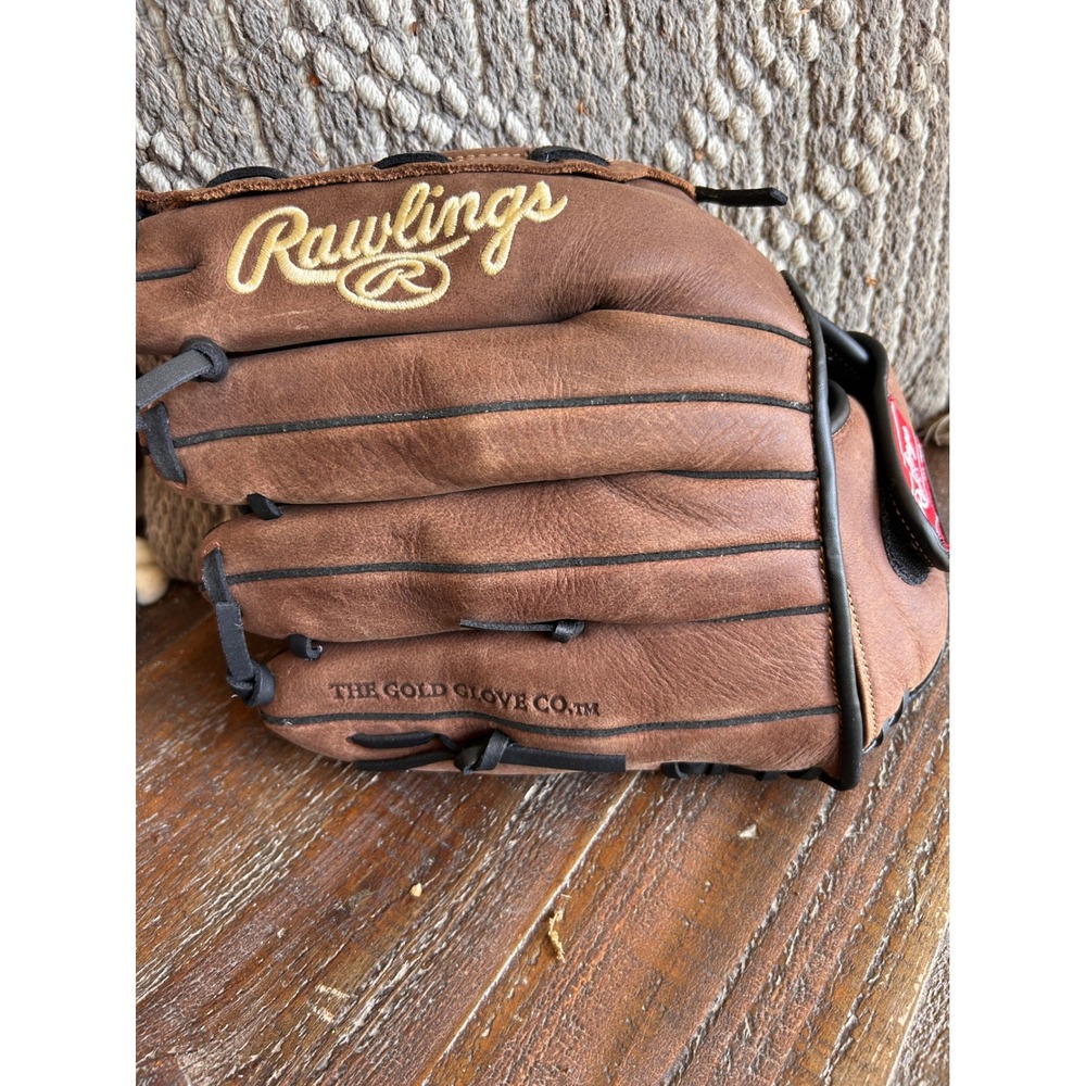 Rawlings RBG36DB 12.5 Inch Baseball Glove Brown Leather Basket Web Zero Shock